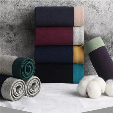 박스 세트 면 100% 솔리드 염색 남성용 트렁크