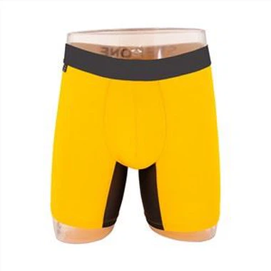 자연 감정 복서 팬티 망 속옷 남자 팩 부드러운 대나무 긴 다리 복서 속옷